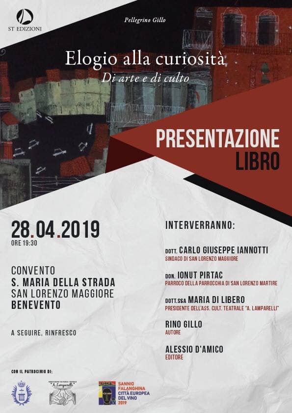 Locandina della presentazione del libro 'Elogio della curiosità. Di arte e di culto'